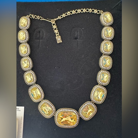 Beyond Gorgeous HEIDI DAUS Vintage Necklace Citron Crystal 16-20" EUC w/ Box - Picture 6 of 7